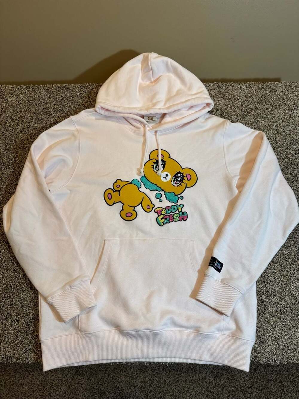 Teddy Fresh x Yurie Sekiya Embroidered Pink Hoodie